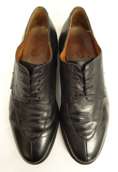 90s ヴィンテージ フランス製 PARABOOT パラブーツ AVIGNON デカタグ レザー Uチップシューズ ブラック VINTAGE 90年代 レア ビジネスシューズ 90s ヴィンテージ フランス製 PARABOOT パラブーツ AVIGNON デカタグ レザー Uチップシューズ ブラック VINTAGE 90年代 レア ビジネスシューズ