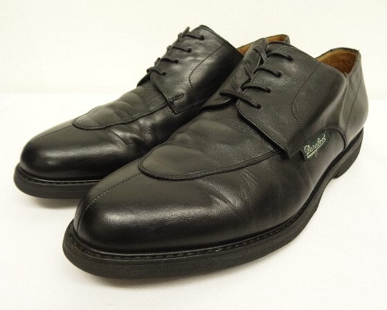 90s ヴィンテージ フランス製 PARABOOT パラブーツ AVIGNON デカタグ レザー Uチップシューズ ブラック VINTAGE 90年代 90s ヴィンテージ フランス製 PARABOOT パラブーツ AVIGNON デカタグ レザー Uチップシューズ ブラック VINTAGE 90年代