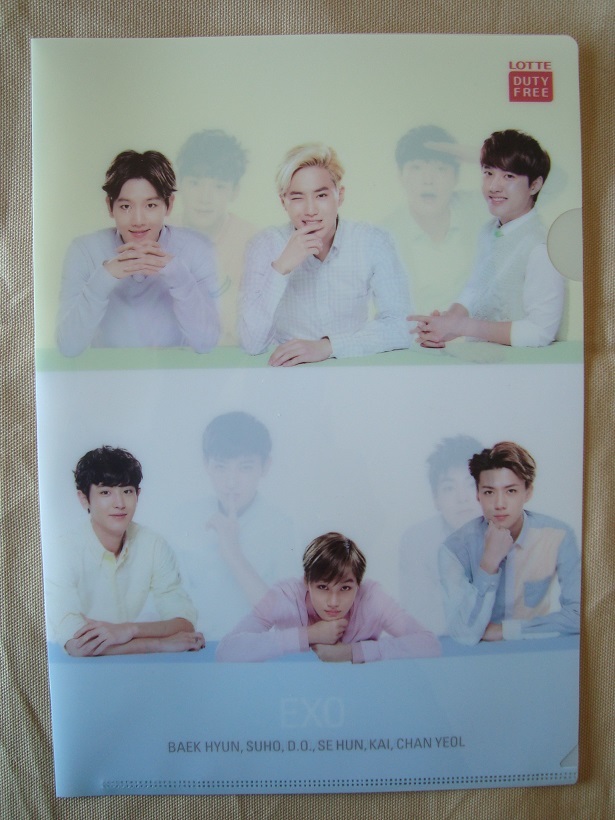  clear file Korea group EXOeko Lotte Duty free not for sale 