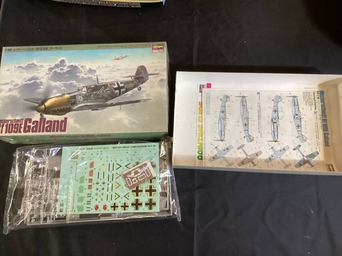 125 Hasegawa メッサーシュミット/Bf109 E-4/ムスタングなど　　未組み立て　現状品　5箱セット　_画像3