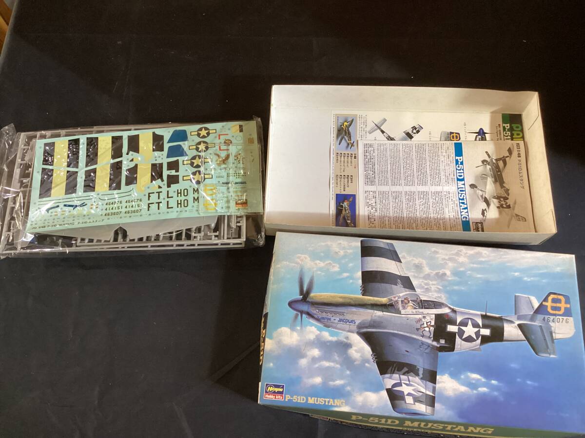 125 Hasegawa メッサーシュミット/Bf109 E-4/ムスタングなど　　未組み立て　現状品　5箱セット　_画像5