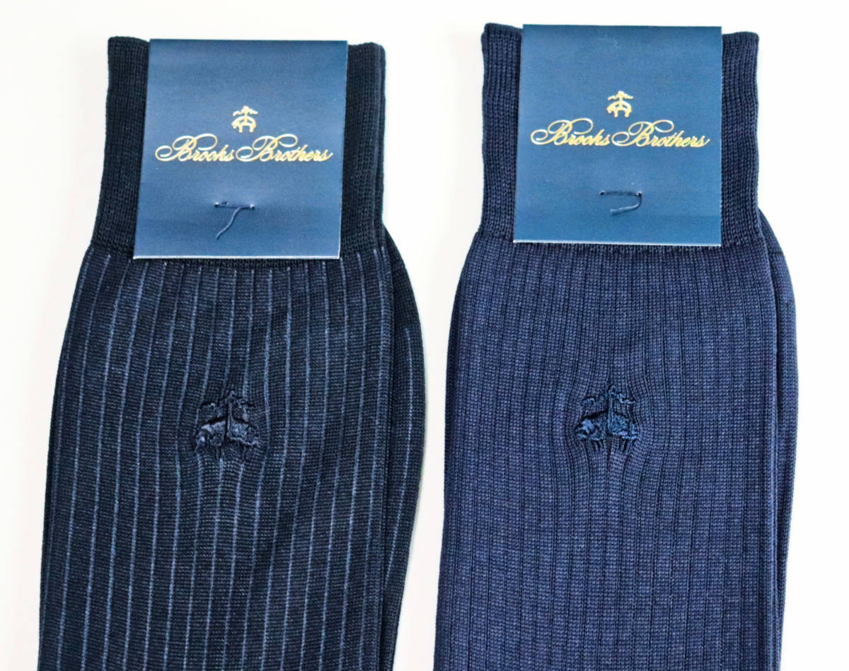 《BROOKS BROTHERS ブルックスブラザーズ》新品 ロゴ刺繍入 ビジネスソックス3足セット 靴下 25~26cm プレゼントにも_画像3