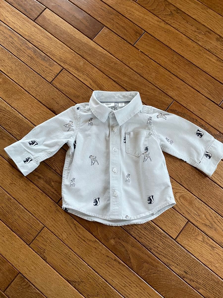 GAP Disney Baby バンビ 長袖シャツ　水色