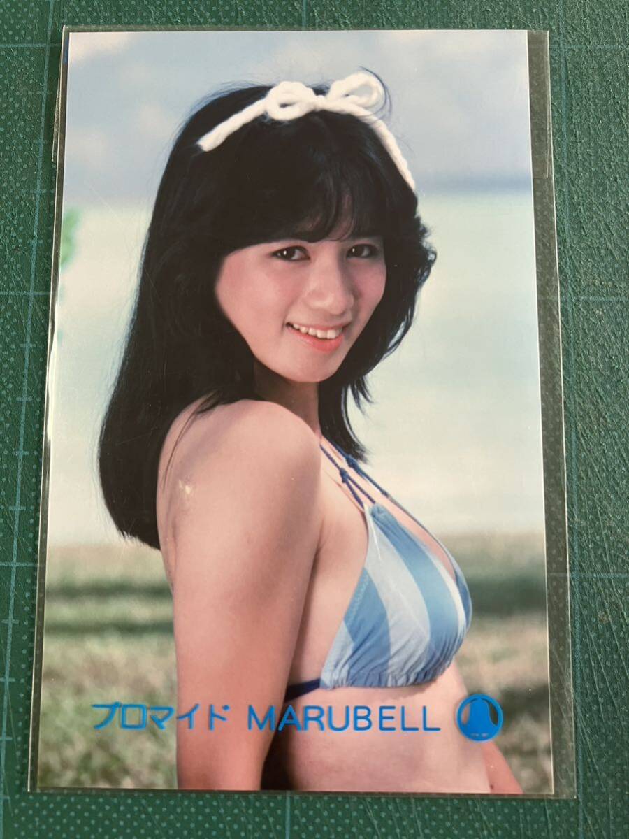 【水着】沢田富美子 マルベル堂プロマイド写真 程よい膨らみ 昭和タレントの画像1