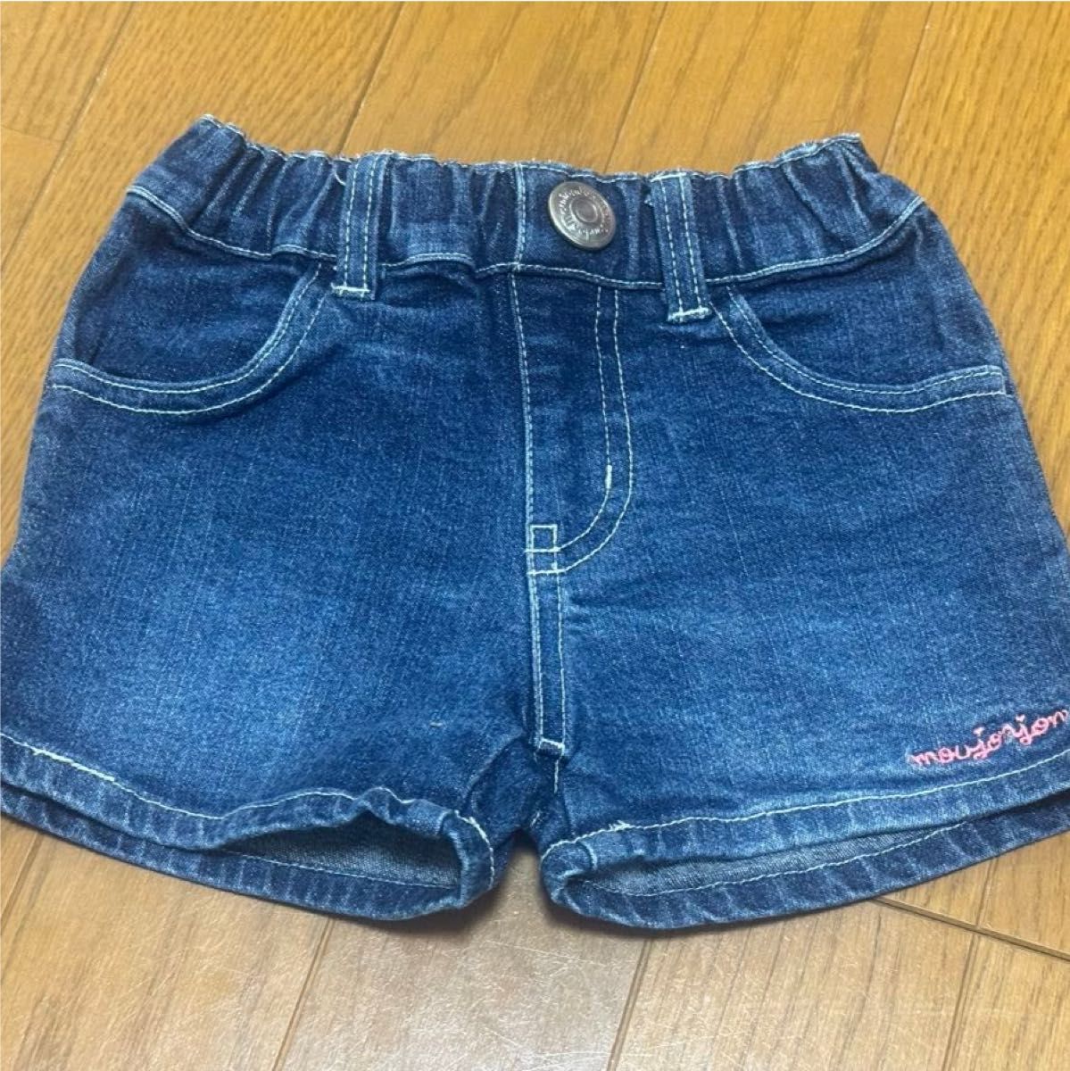 キッズ デニム ショートパンツ size80 かわいい　ハートポケット　moujonjon