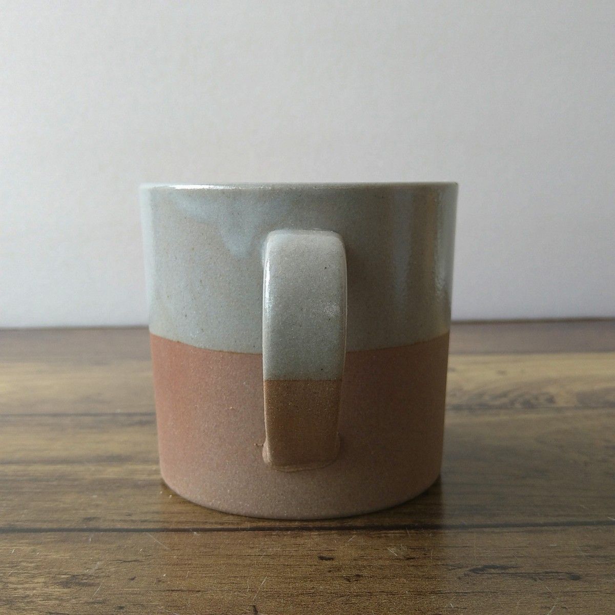 【2点】新品 日本製 美濃焼 美濃文山窯 シンプル マグカップ ホワイト グレー