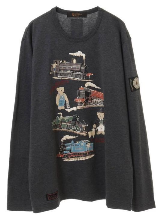カールヘルムクマ刺繍 長袖Tシャツ カールヘルムクマ刺繍 長袖Tシャツ