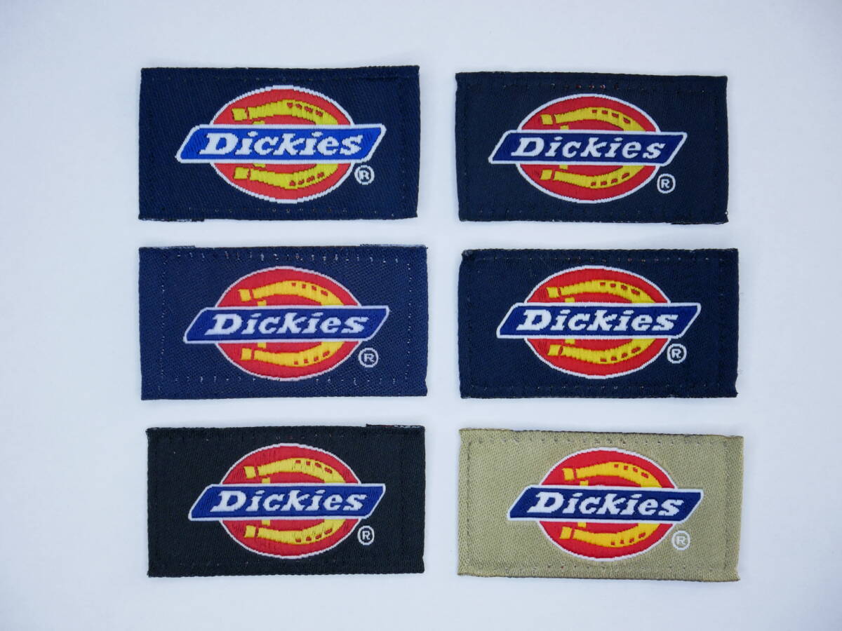 [Dickies] ディッキーズ　ワッペン　タグ　6枚セット　ネイビー3枚、エアフォースブルー、ブラック、カーキ1枚づつ_画像1