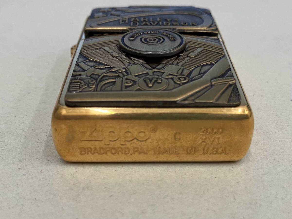 #1776　【未使用】　ZIPPO　ジッポー　Harley Davidson　ハーレーダビッドソン　ガスライター　喫煙具　ケース入り_画像4