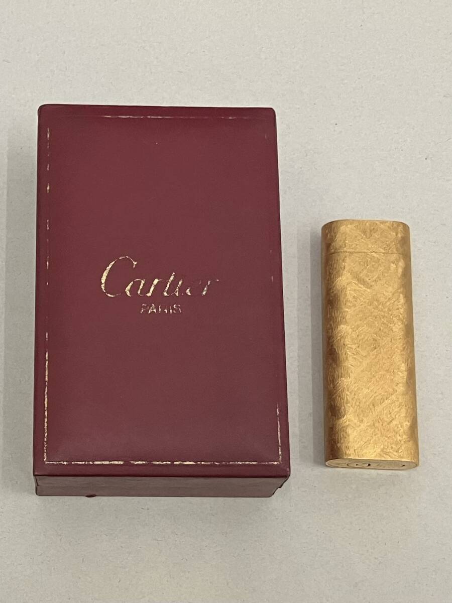 #1411　Cartier　カルティエ　ガスライター　ゴールドカラー　喫煙具　喫煙グッズ　着火未確認　箱あり_画像2