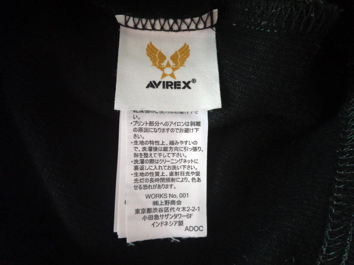 AVIREX★アヴィレックス 半袖Tシャツ Vネック サーマル☆黒 ブラック Sサイズ 送料￥370_画像7