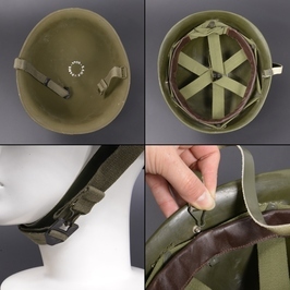  France army discharge goods M1951 steel helmet latter term type two layer structure [ with defect ]. army WW2 M51 OTAN helmet 
