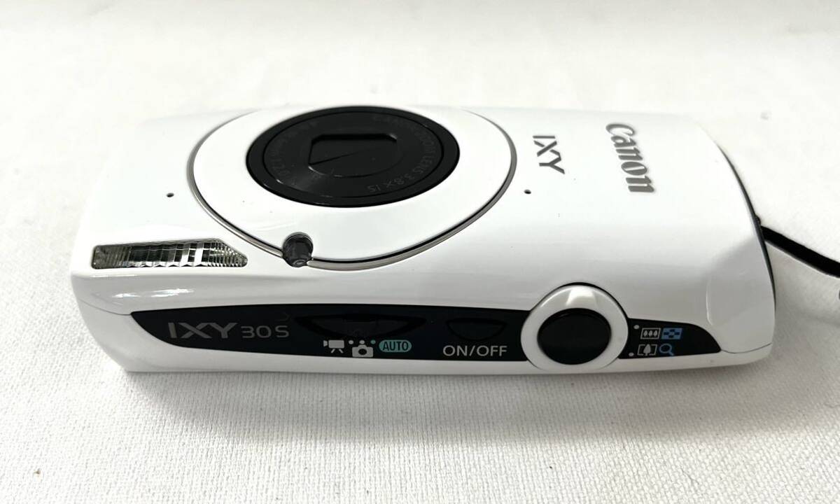 【美品☆化粧箱付属】Canon キヤノン IXY 30 S コンパクト デジタルカメラ ホワイト_画像4