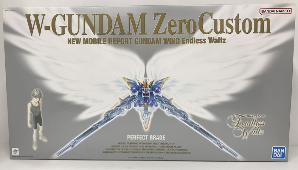 Wd352★バンダイ 1/60 PG XXXG-00W0 ウイングガンダムゼロカスタム 「新機動戦記ガンダムW Endless Waltz」中古 未組立 同梱不可★_画像1