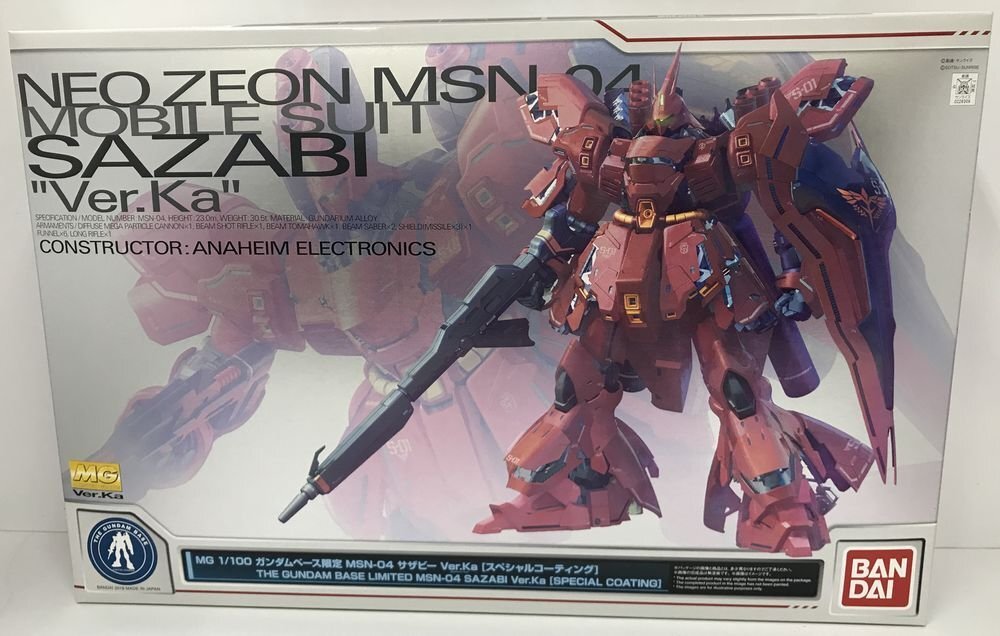 Wd303★BANDAI SPIRITS 1/100 MG MSN-04 サザビー Ver.Ka スペシャルコーティング 機動戦士ガンダム 逆襲のシャア 中古 未組立★_画像1