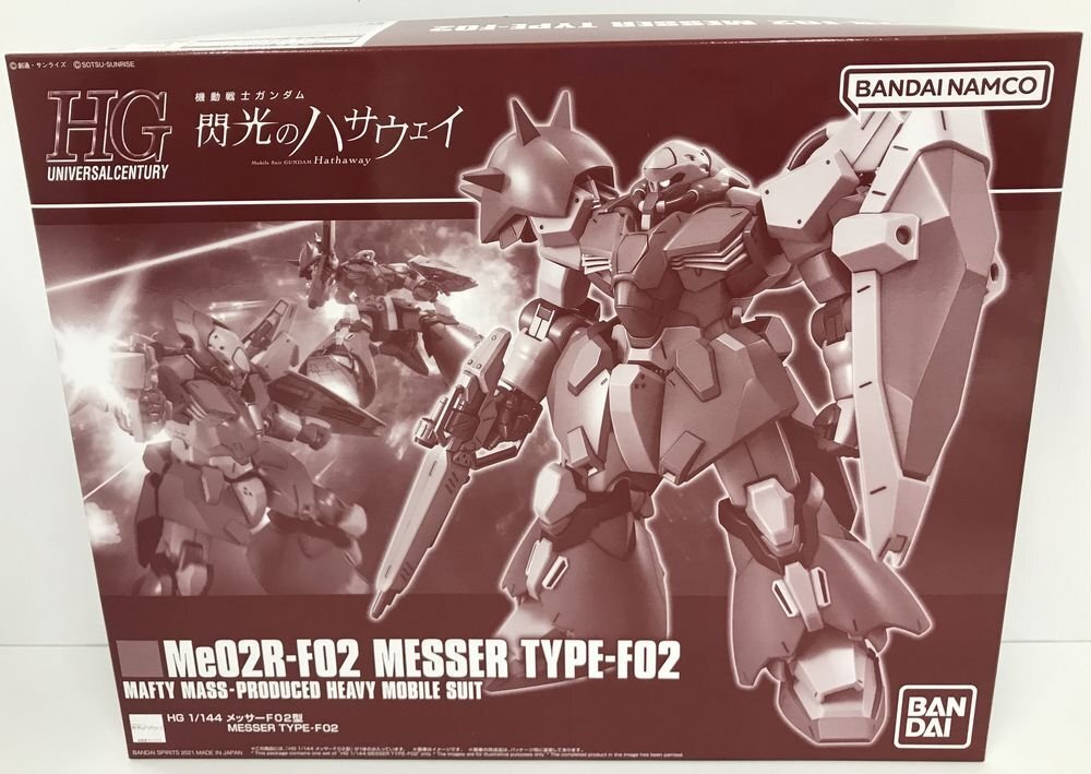 Wd284★BANDAI SPIRITS 1/144 HG Me02R メッサーF02型 機動戦士ガンダム 閃光のハサウェイ 中古 未組立★_画像1