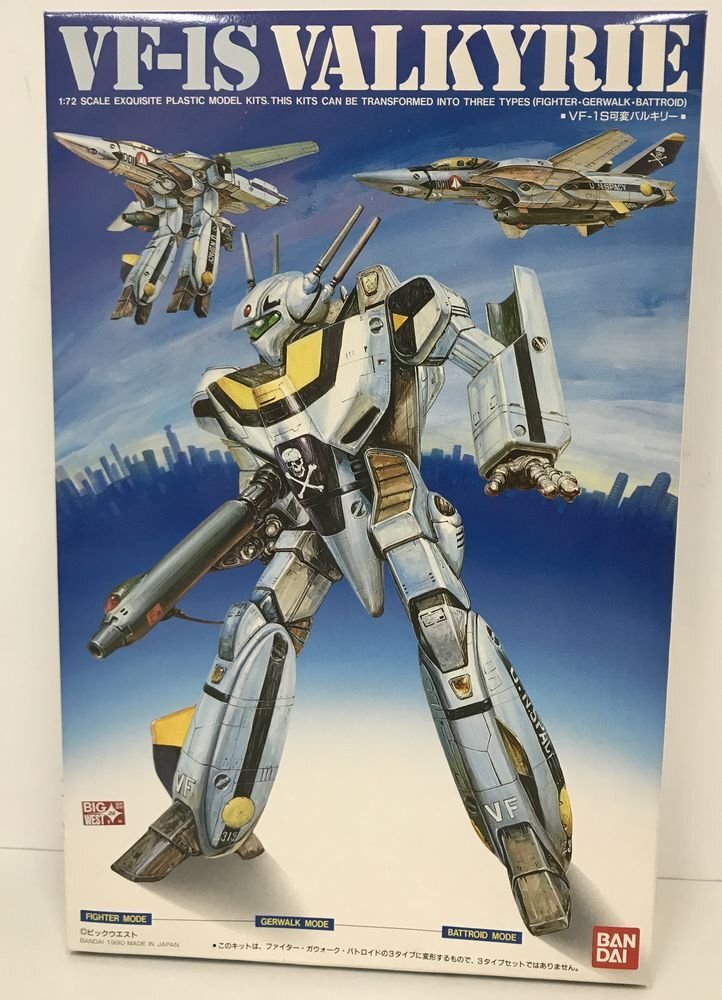 Wd337* Bandai 1/72 VF-1S changeable bar drill -[ Super Dimension Fortress Macross ] used not yet constructed *