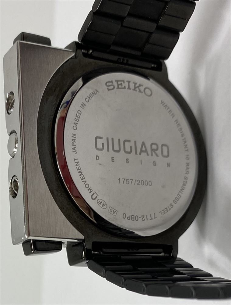 Ih164* наручные часы SEIKO/ Seiko GIUGIAROjiujia-ro сотрудничество кварц наручные часы 7T12-0BP0 часы снятие деталей / б/у / утиль /.. комплектация отправка 