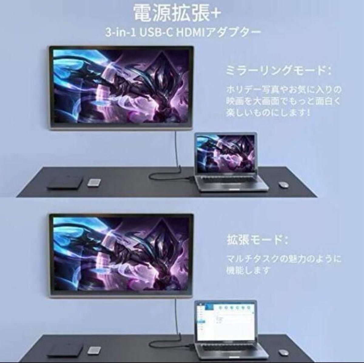 【今がチャンス】新品3-IN-1 Type Cハブ　MacBook対応