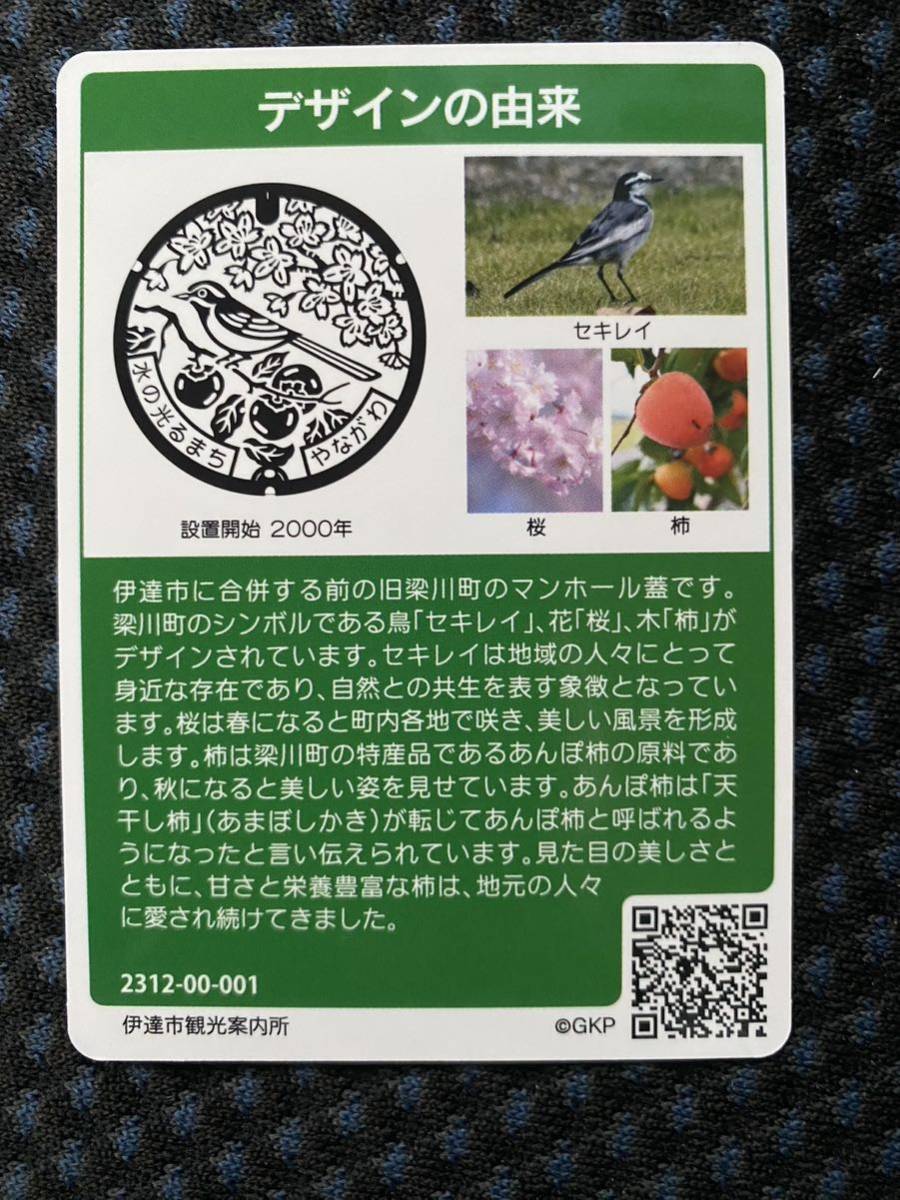  manhole card Fukushima prefecture date city 