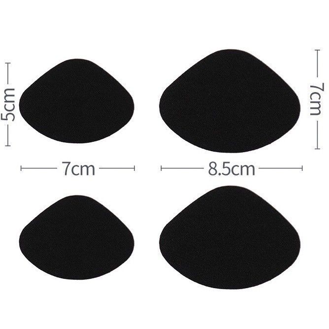 かかとパッド 4枚セット 靴 スニーカー シューズ 補修 保護 修理 かかとパッチ パッチ ネイビー