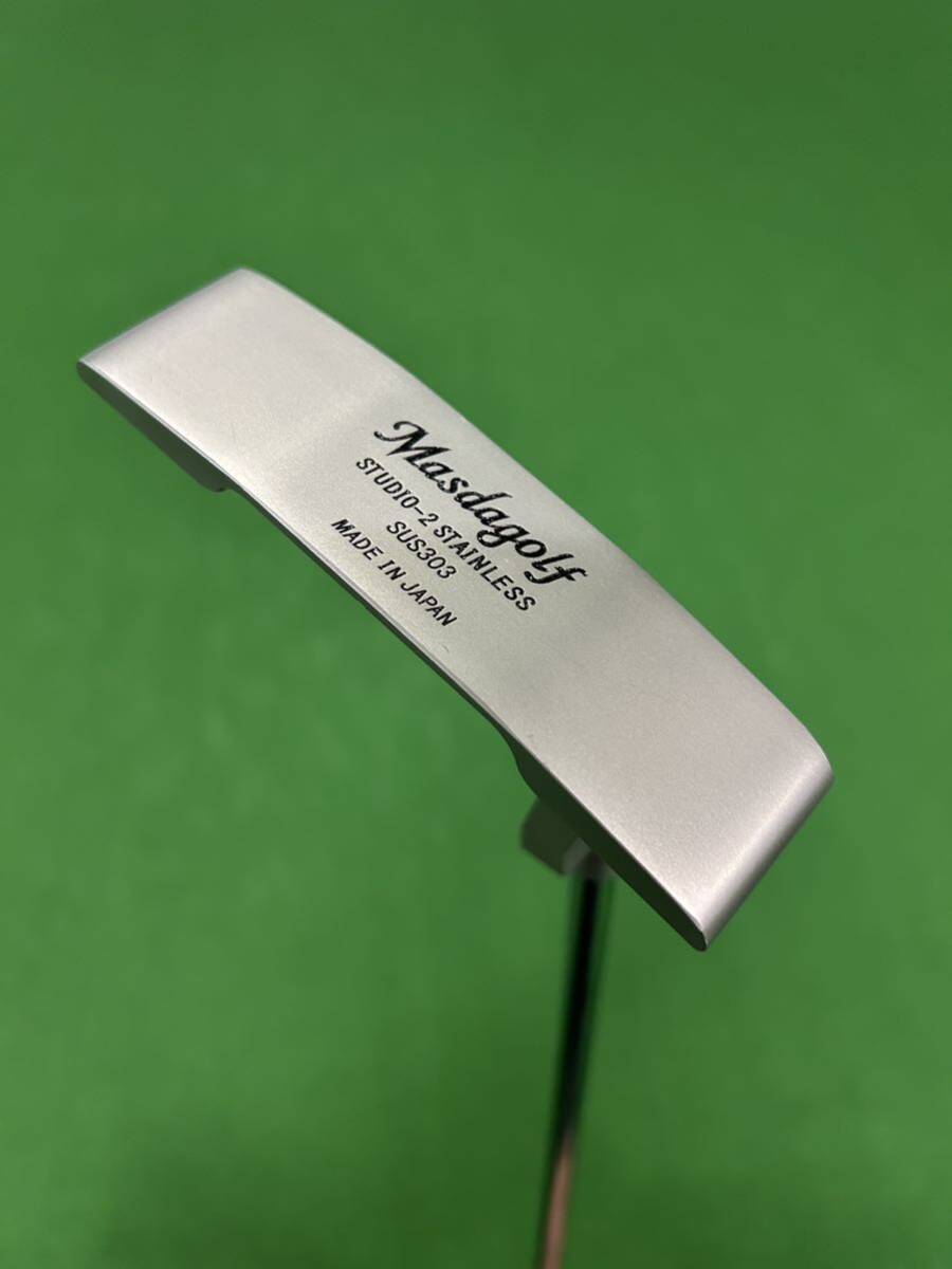 【中古品】マスダゴルフMasda golf STUDIO-2 STAINLESSパター34インチ ヘッドカバー付（約半年使用）の画像1