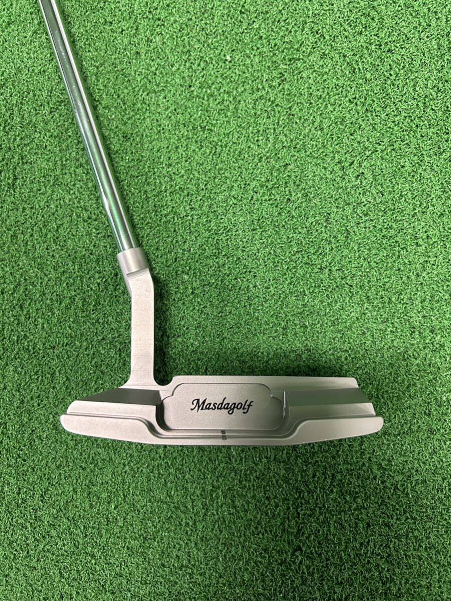 【中古品】マスダゴルフMasda golf STUDIO-2 STAINLESSパター34インチ ヘッドカバー付（約半年使用）の画像4