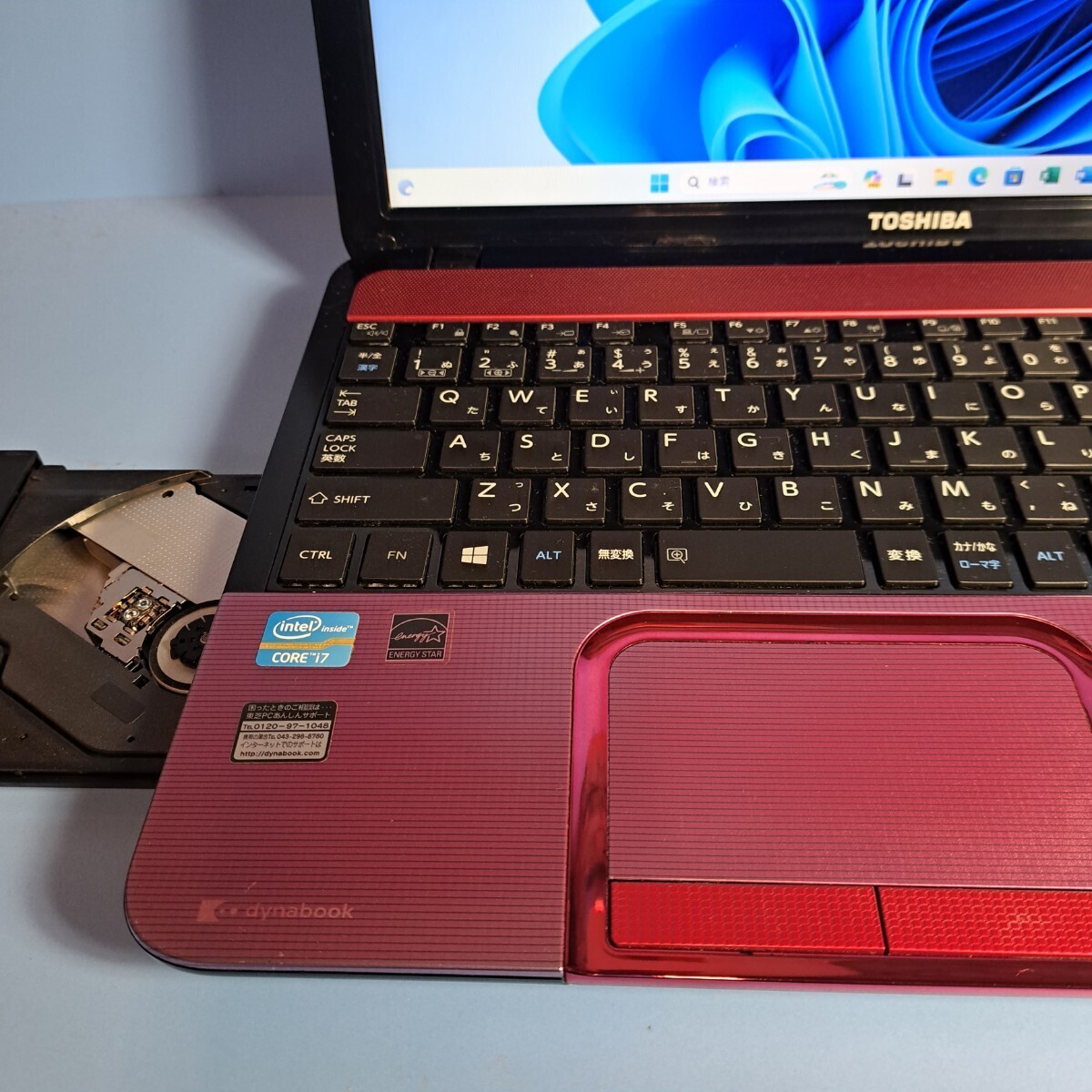 * strongest Corei7*/ memory 16GB/ new goods SSD512GB/Windows11HOME/T552/58HR/Office2019H&B/ Blue-ray /Web camera / Toshiba /dynabook/TOSHIBA/ ruby rose 