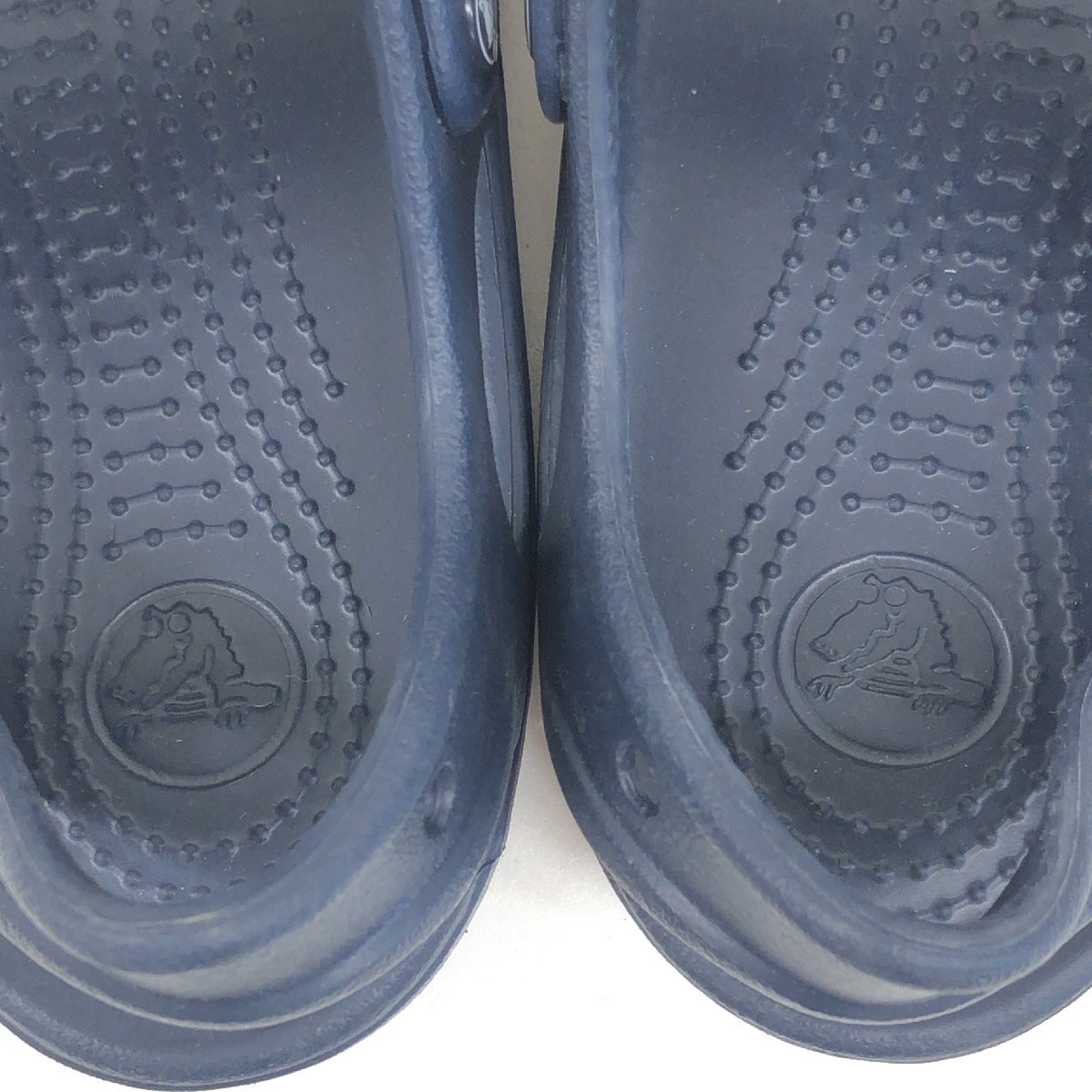 ●新品 Crocs クロックス クロックバンド2 ラバー サンダル J3(21cm) 紺 ネイビー ベルトサンダル マリンシューズ 未使用 キッズ ジュニア_画像5