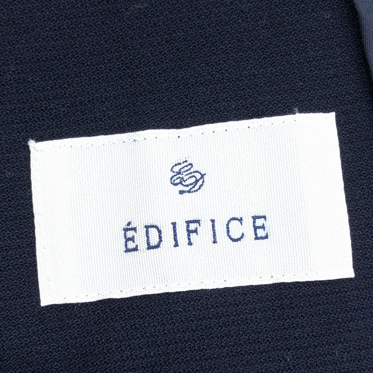 ●EDIFICE エディフィス 2B ジャージージャケット 44(S) 濃紺 ネイビーサマージャケット テーラードジャケット 春夏用 国内正規品 メンズ_画像3