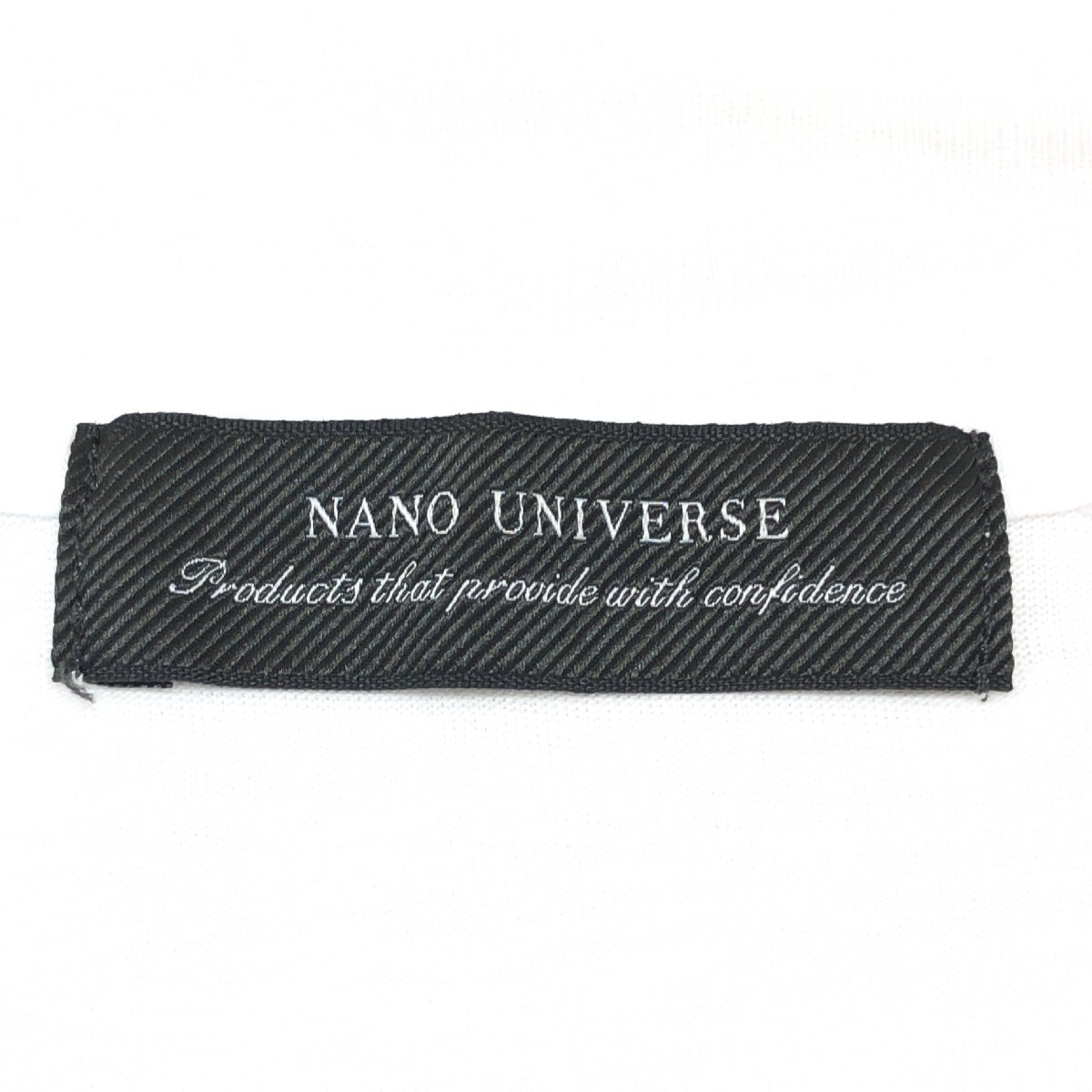 NANO UNIVERSE ナノユニバース カジュアル Tシャツ L 白 ホワイト 長袖 ロンT 国内正規品 メンズ 紳士_画像3