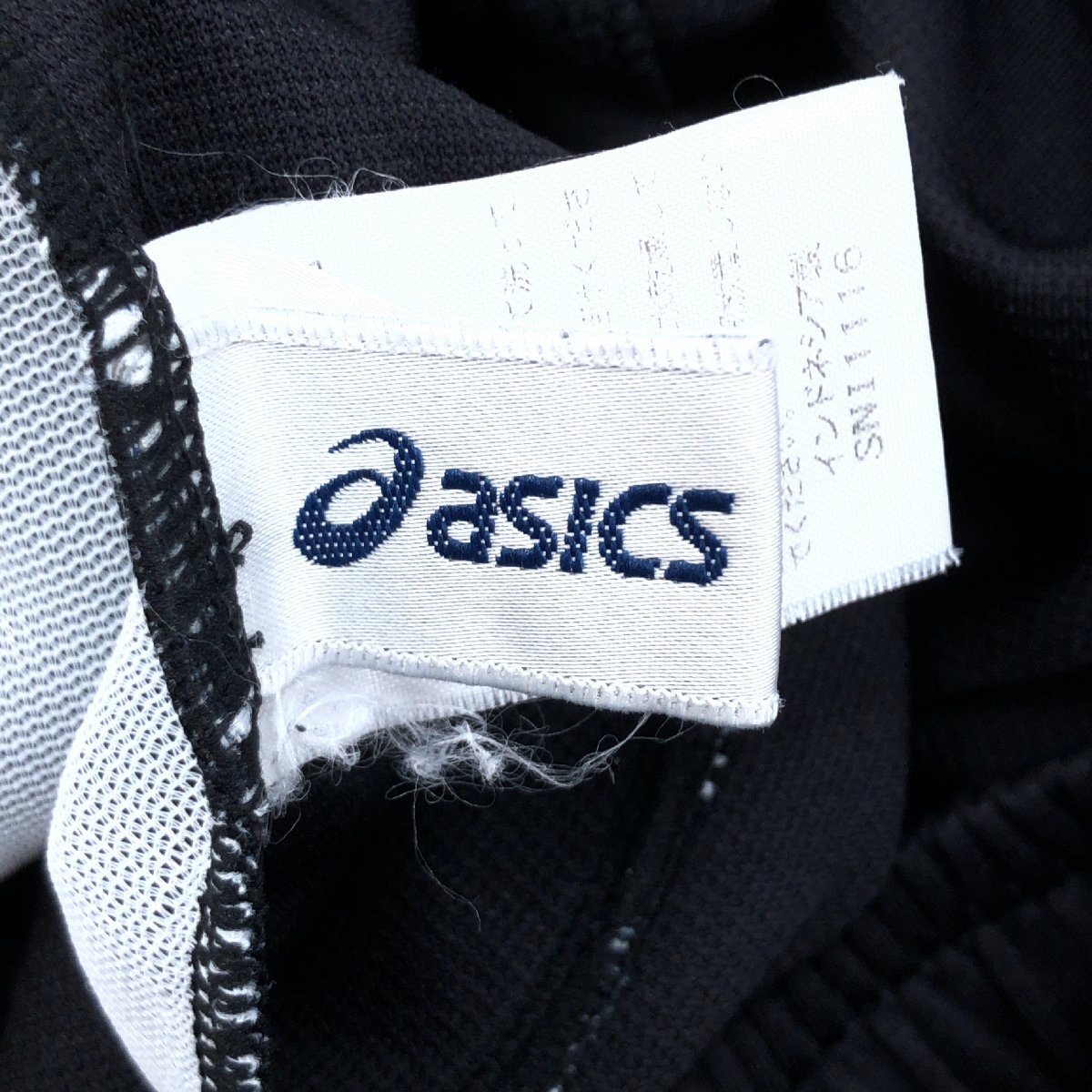 美品 ASICS アシックス ロゴ刺繍 ジャージ パンツ M 黒 ブラック トレーニング スポーツ 国内正規品 レディース 女性用_画像3