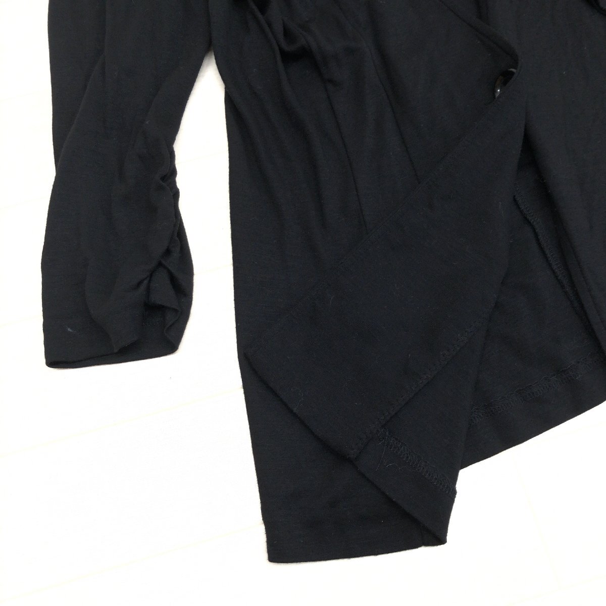 MICHEL KLEIN Michel Klein pleat ensemble 40(L) black black cardigan no sleeve cut and sewn spring summer lady's for women 