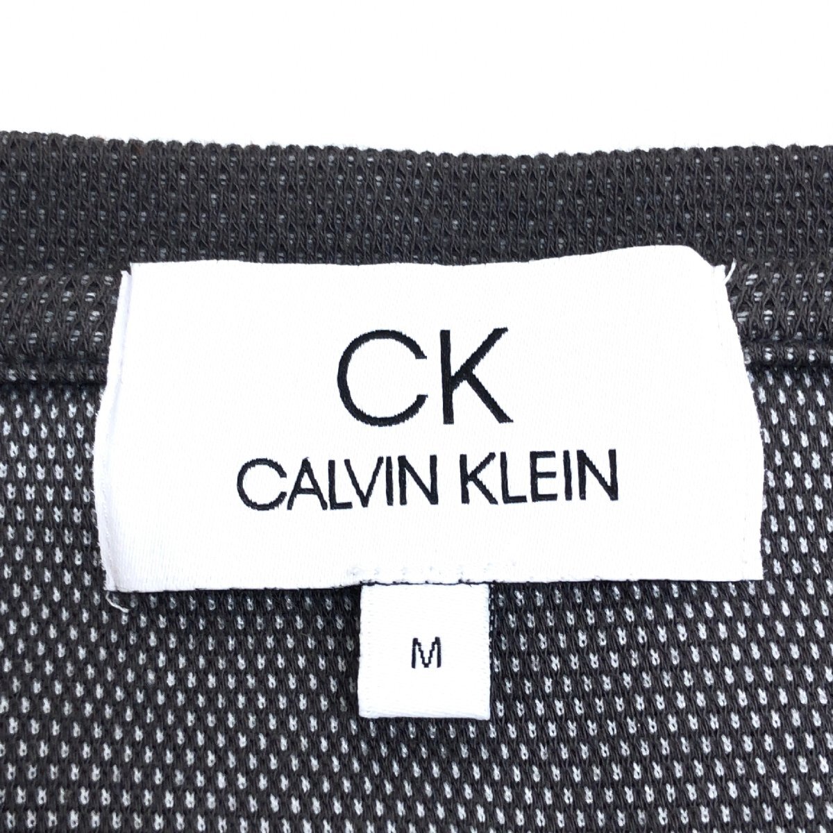 CK Calvin Klein カルバンクライン Ｖネック Tシャツ M チャコールグレー 長袖 ロンT カットソー カジュアル 国内正規品 メンズ 紳士_画像3