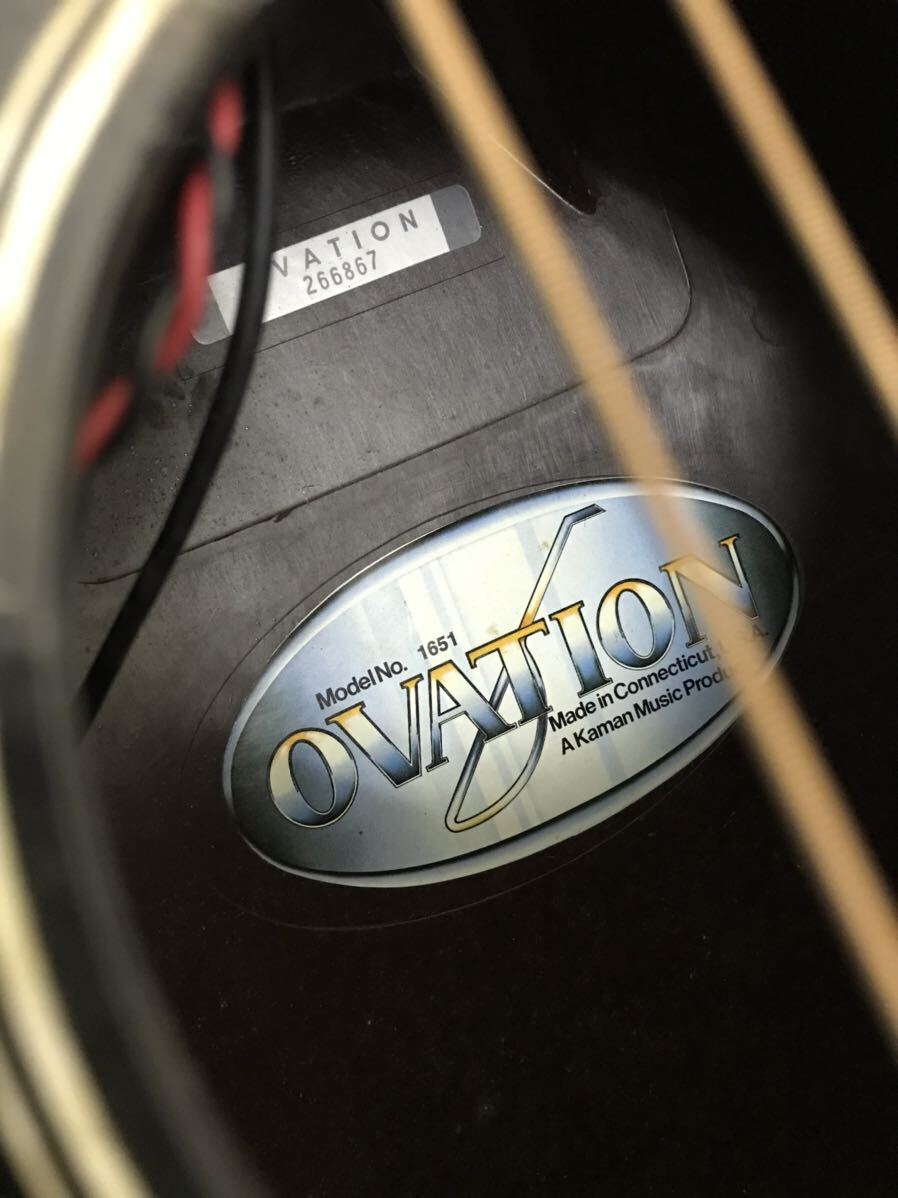 【a4】 Ovation 1651 オベーション アコースティックギター　エレアコ　JUNK y4496 1865-25_画像4