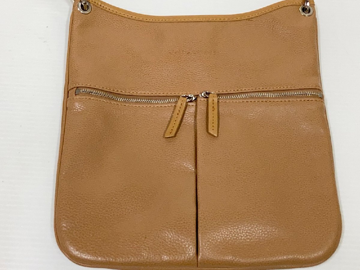 LONGCHAMP[ロンシャン]ショルダーバッグ レザー ベージュ 中古品_画像2