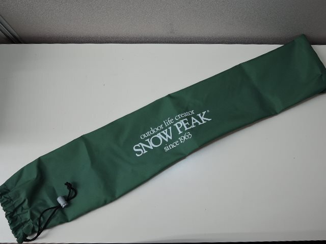 SNOW PEAK スノーピーク 収納袋 グリーン 口幅15×全長77cm/中古美品_商品全体
