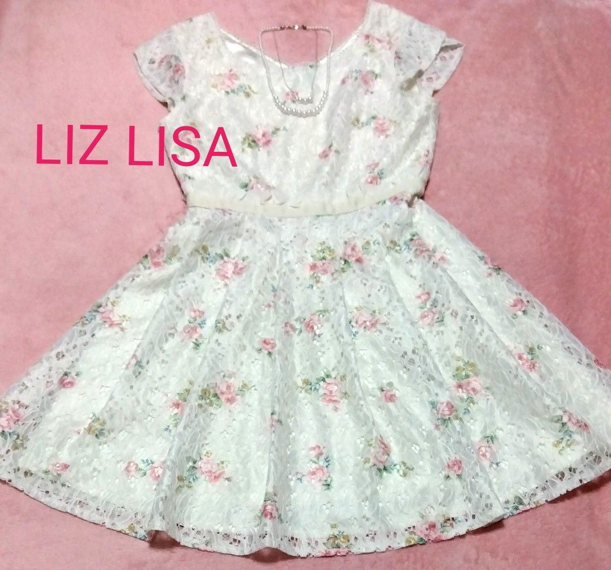 良品【LIZ LISA リズリサ】総レース 花柄 ワンピース 白 サイズ 良品【LIZ LISA リズリサ】総レース 花柄 ワンピース 白 サイズ