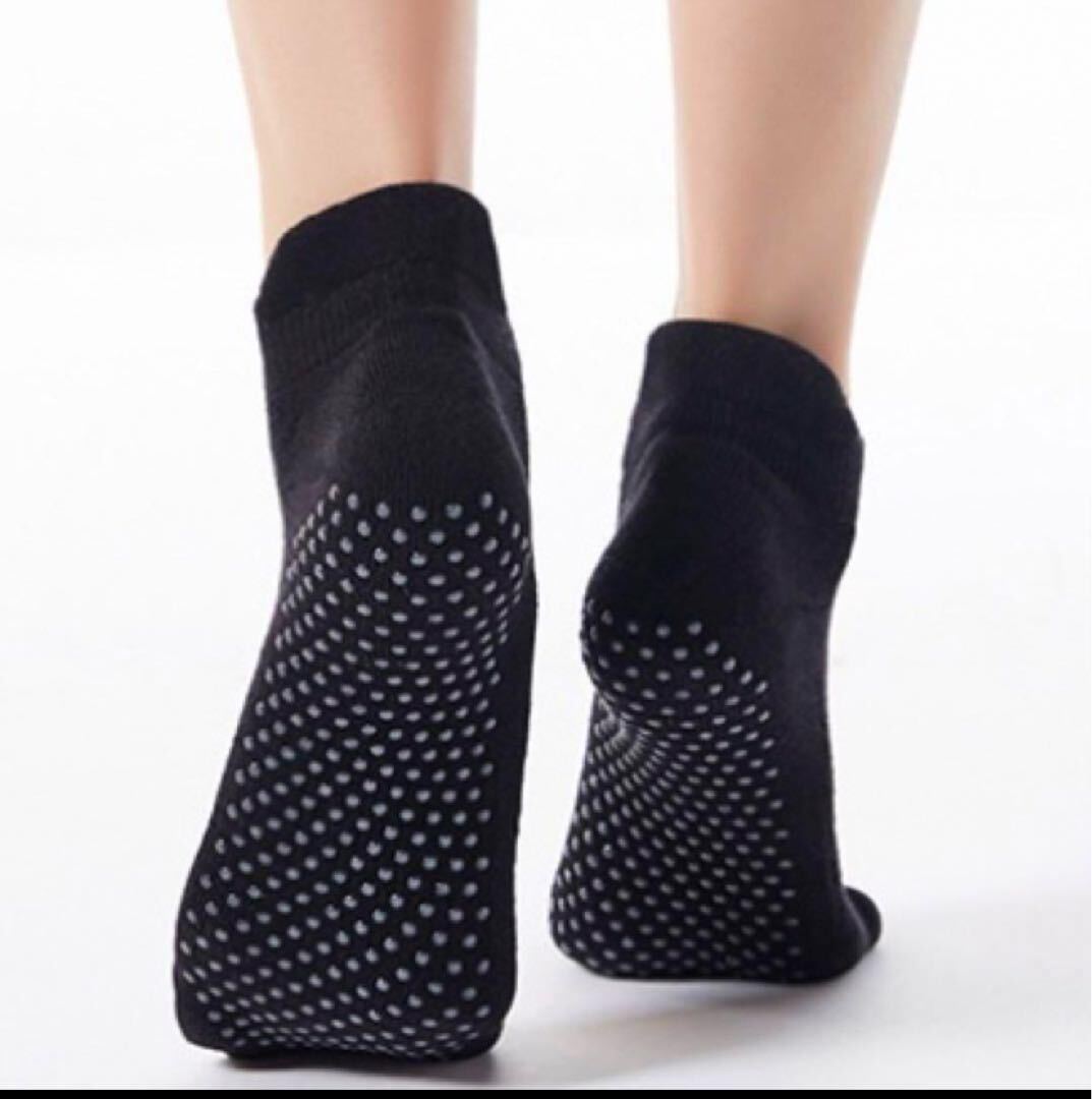  носки предотвращение скольжения есть носки чёрный 2 пар комплект переворачивание предотвращение травма предотвращение пилатес йога 