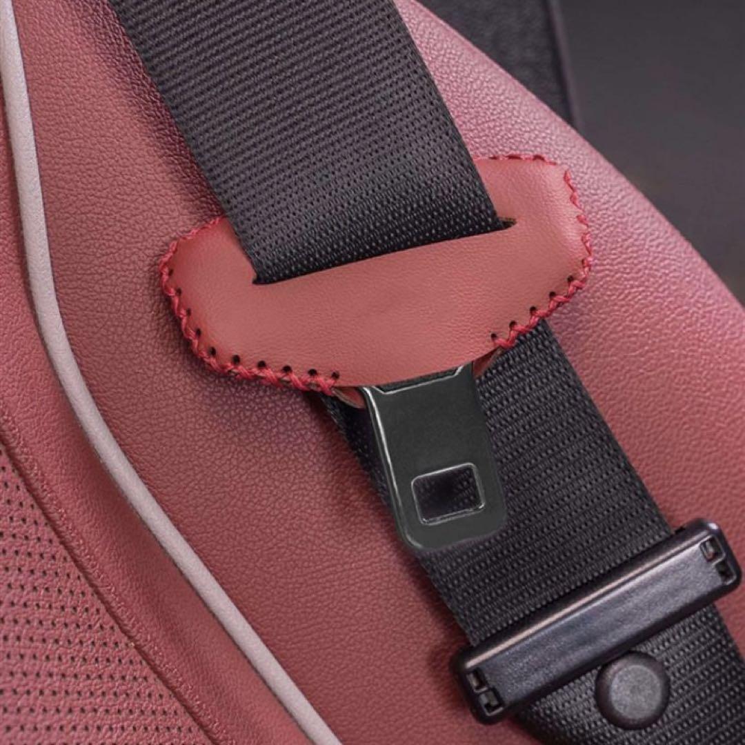 seat belt buckle cover dark red 2 piece set scratch prevention 