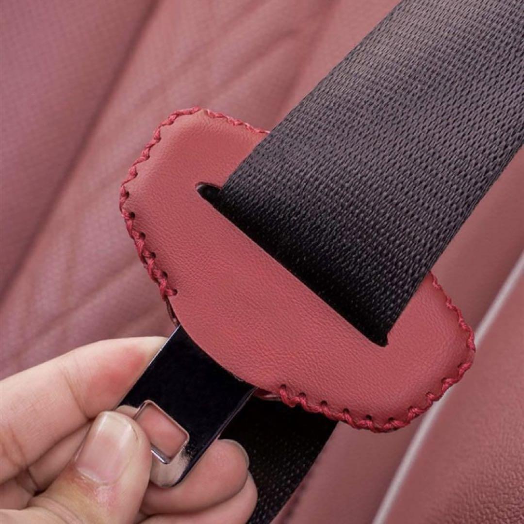  seat belt buckle cover dark red 2 piece set scratch prevention 