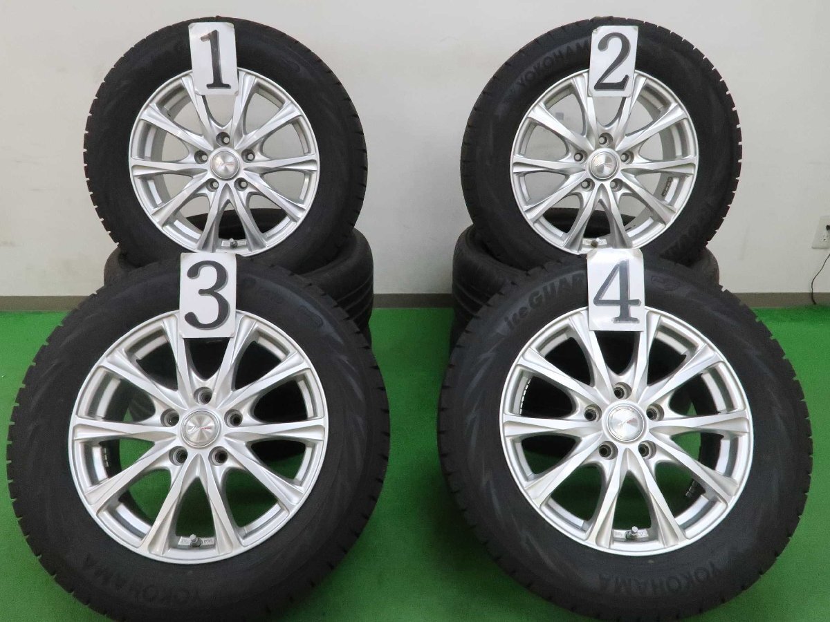 4本 社外 16インチ 6.5J+53 5H PCD114.3 スタッドレス ヨコハマ アイスガード IG70 2023年 215/60R16 ホンダ RU RV ヴェゼル RC オデッセイの画像1