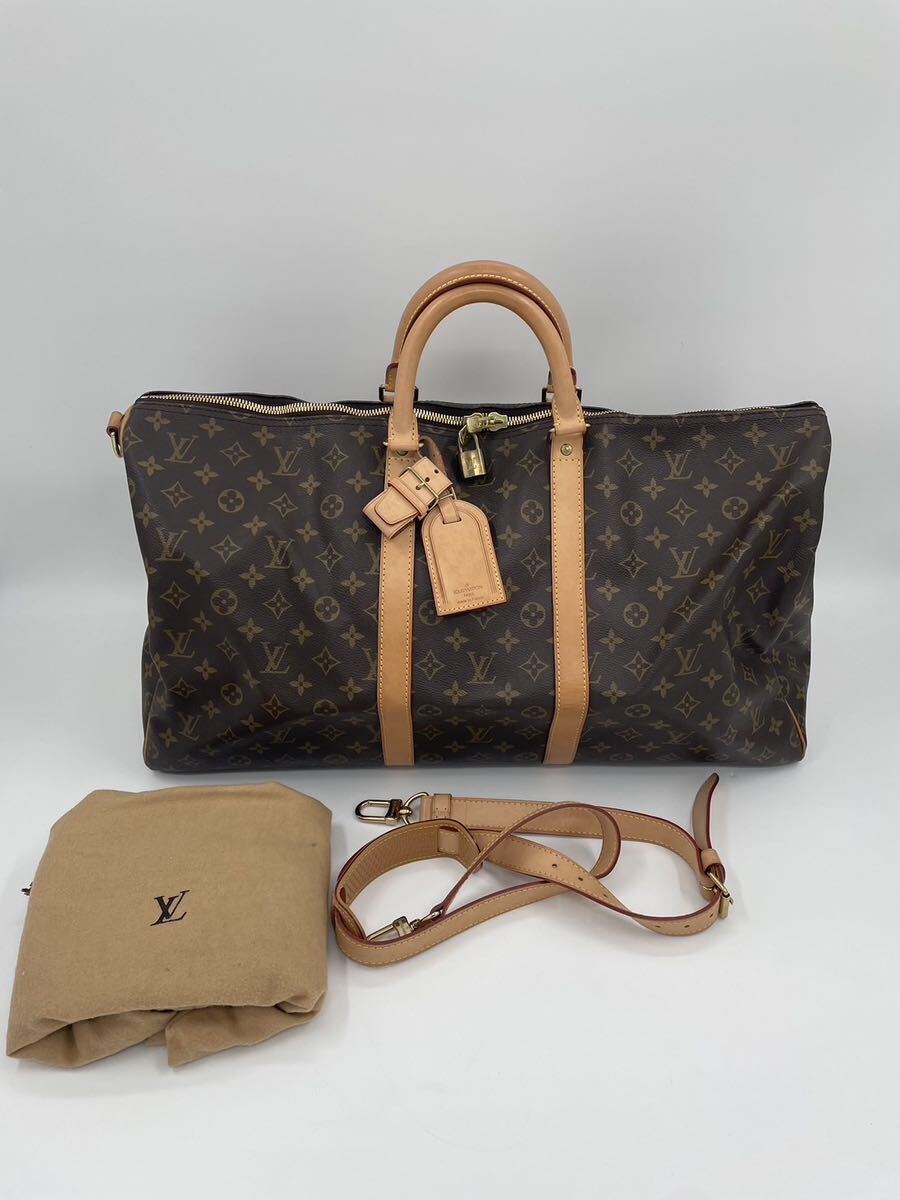 LOUIS VUITTON ルイヴィトン モノグラム キーポル 55 ボストンバッグ 保管袋付き_画像1