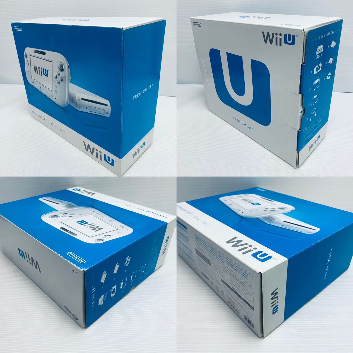 美品/動作品 任天堂 Nintendo WiiU Wii U 本体 32GB WUP-101 GamePad WUP-010 Shiroプレミアムセットホワイト 箱付(H-87)