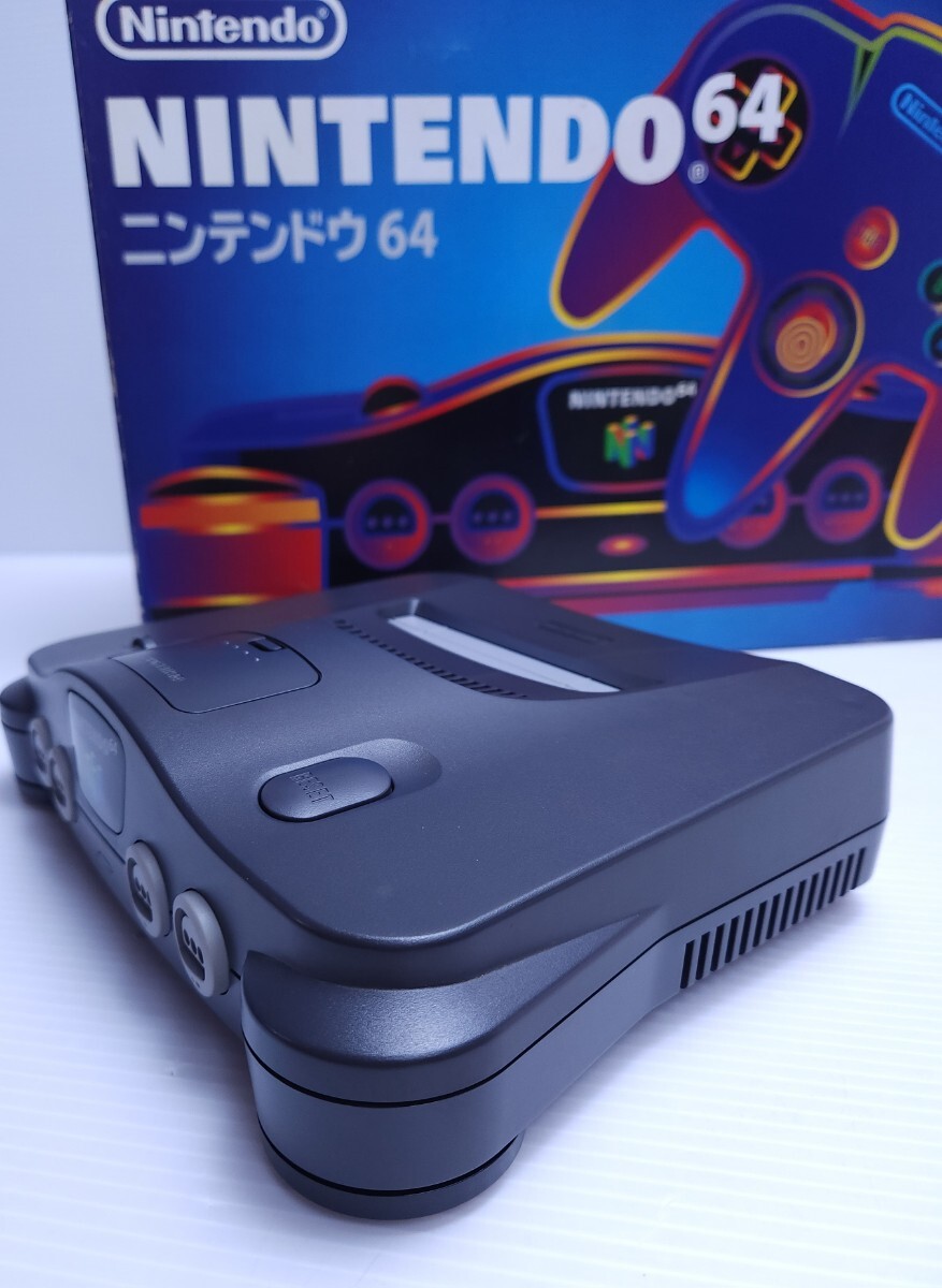 動作品/ 美品 N64 任天堂 ニンテンドー64 NINTENDO64 コントローラーACアダプター セット箱付 レトロゲーム/ 希少品(H-6)の画像6