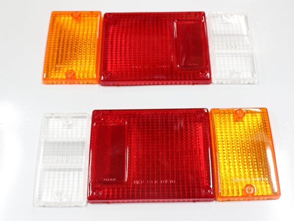  Isuzu Elf 1984 year NHR NKR NRR tail lamp brake lens & turn signal lens left right set red yellow OEM original exchange type repair 