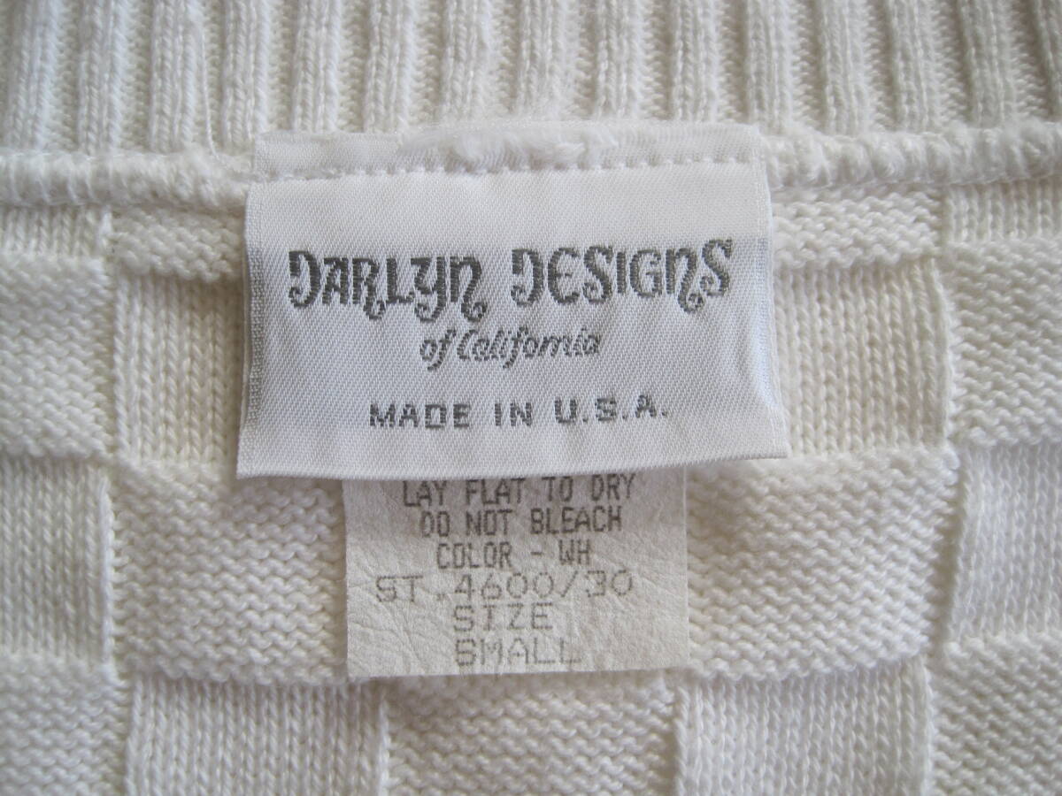★DARLYN DESIGNS of california・ベスト/MADE IN U.S.A・サイズS/綿100％・ホームクリーニング済み/送料無料♪★_画像4