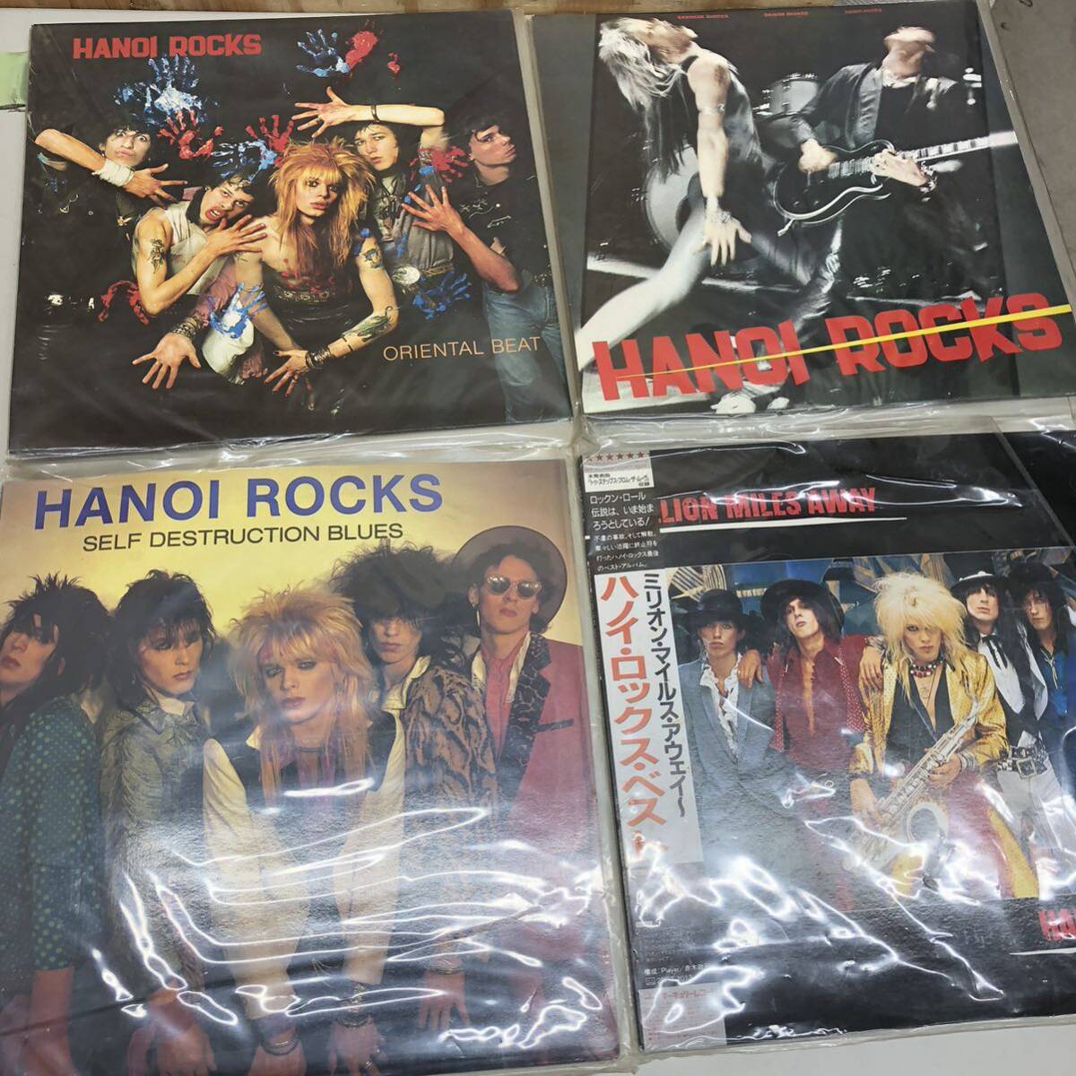 ハノイ ロックス レコード 四枚セット 一部割れ有 ジャンク HANOI ROCKS フィンランド Record の画像1