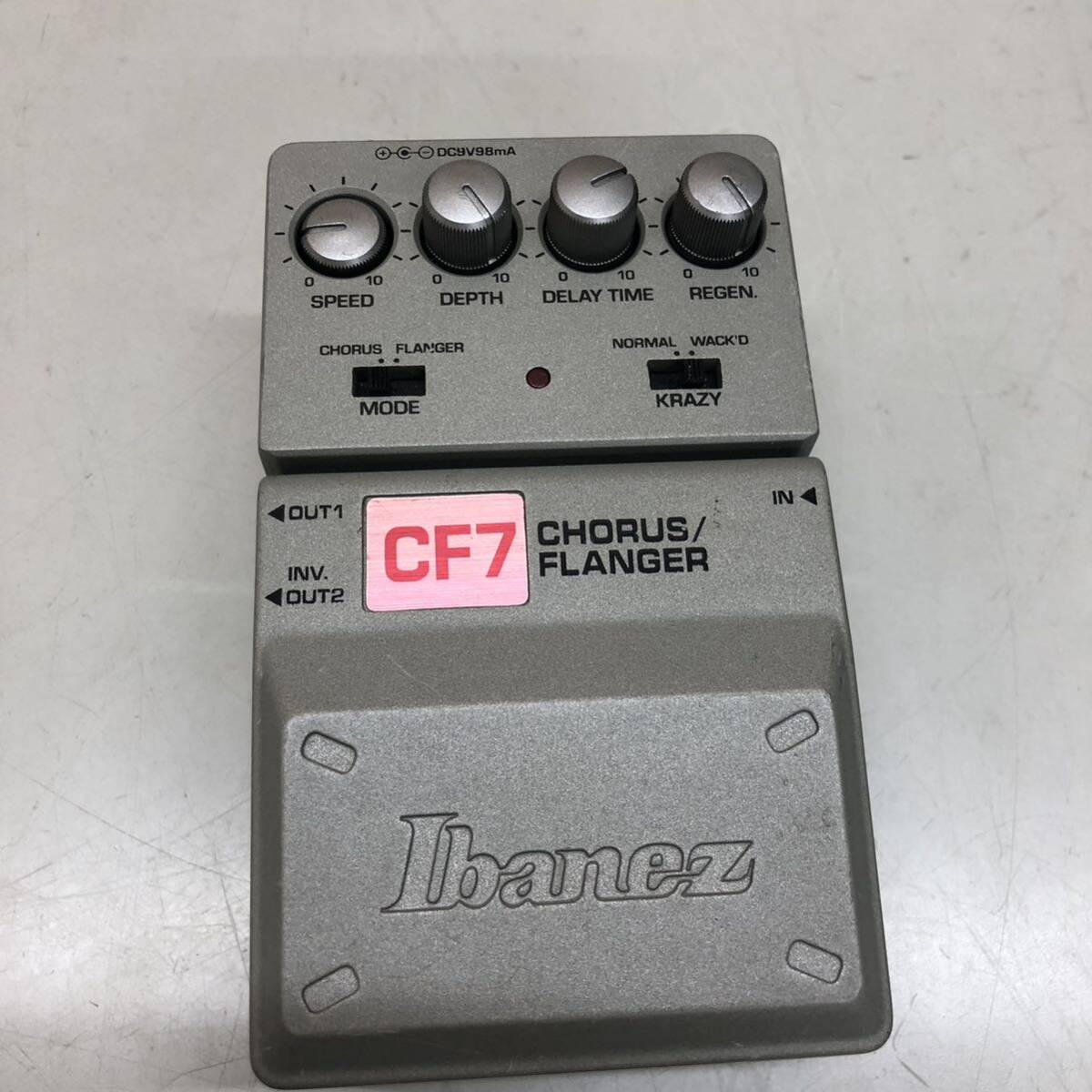 121 Ibanez CF7 CHORUS / FLANGER 中古 通電のみ確認済み ギター エフェクター _画像1