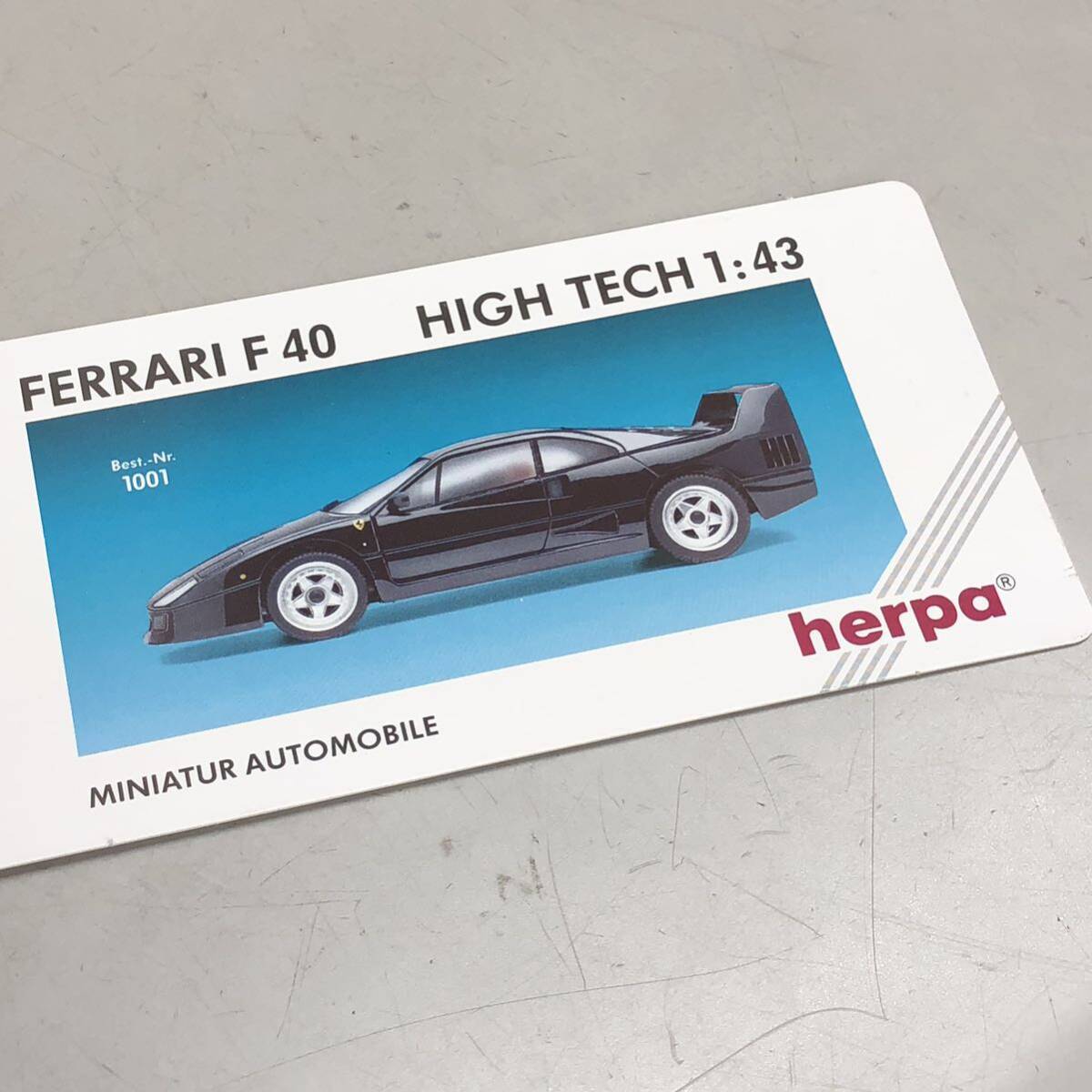 11 herpa Ferrari F40 黒 1/43 中古 現状品 WAGENER miniatur automobile _画像7